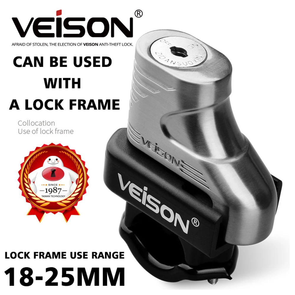 Motorcycle Lock Bike Theft Protection Brake Moto Locks Waterproof Brakes Disc