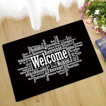 

Welcome Mats Anti Slip Floor Mat Carpet 3D Pattern Print Doormat for Bathroom Kitchen Entrance Rugs Home Decoration