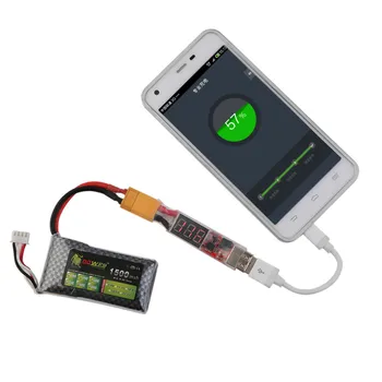 

10 PCS 2S-6S Lithium Battery Charger Converter XT60 Plug With Voltage Display for iphone Ipad HTC