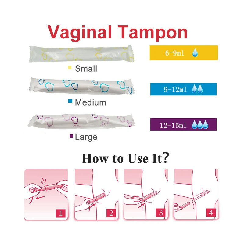 6pcs Organic Tampon Menstrual Pad swab tampon similar with Menstrual
