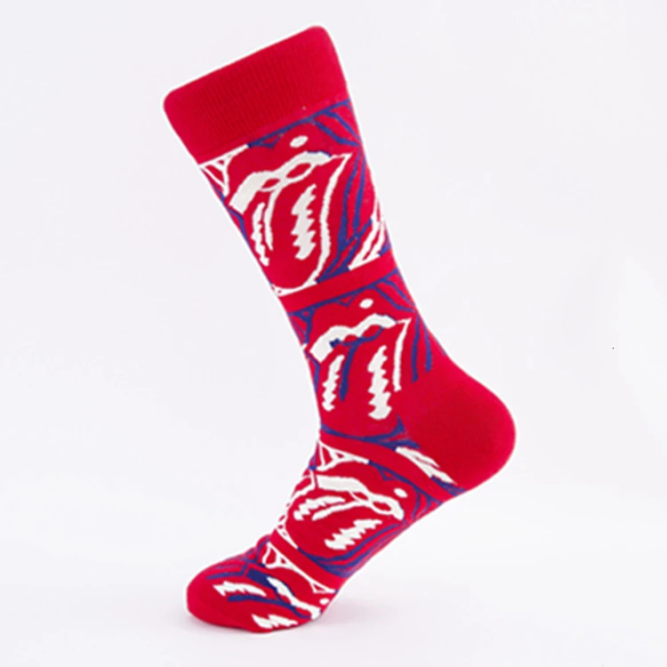 PEONFLY классические цветные носки с геометрическим принтом Мужские Винтажные клетчатые полосатые носки из чёсаного хлопка для бизнеса Harajuku Calcetines Hombre - Цвет: 41