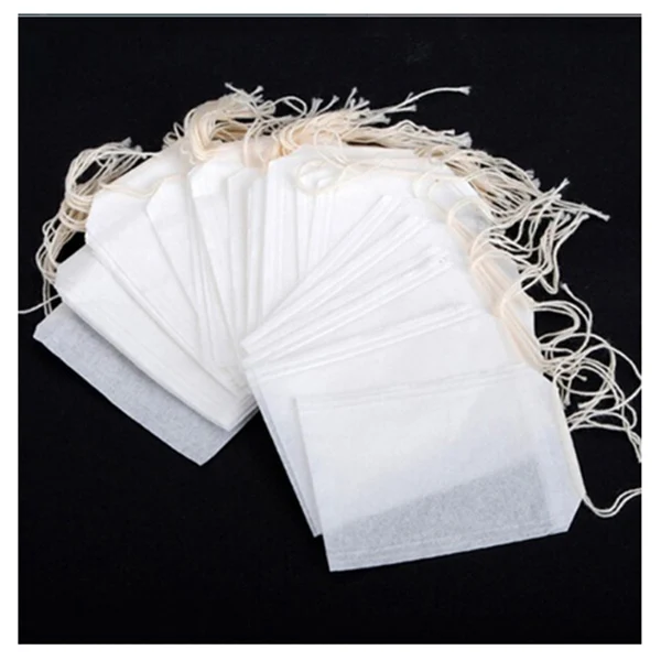 

100pcs Empty Teabags Environmental food grade filter paper String Heat Seal Herb Loose Tea Bag 5.5 x 7cm
