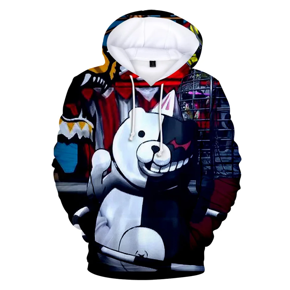 

Fashion Black White Bear 3D print Hoodies Sweatshirts Men Women Hoody Hooded Cosplay Costume 2019 Autumn Winter Pullovers Tops