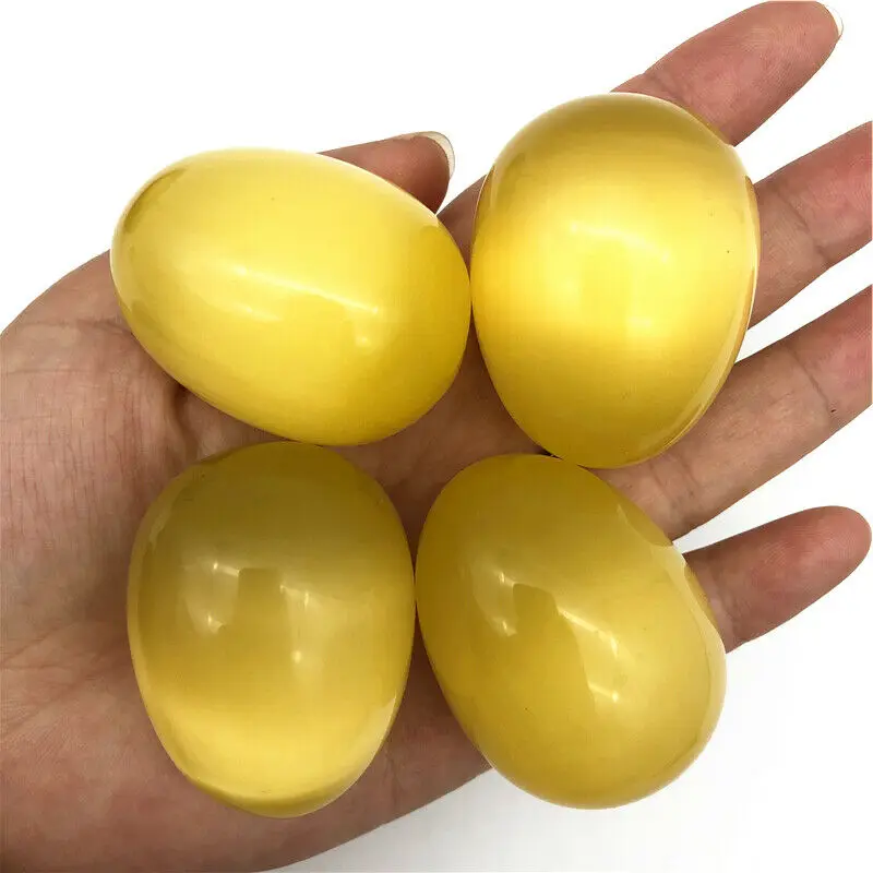

Wholesale 1PC Big Yellow Cat's Eye Stone Egg Shaped Specimen Gemstone Crystal Healing Reiki Natural Quartz Crystals