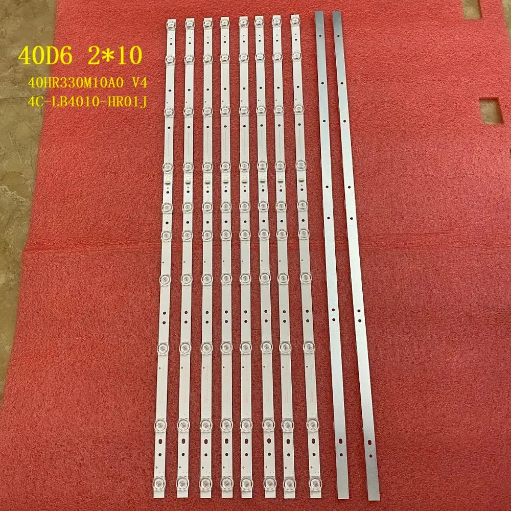 Led para Tcl Lote Tira Retroiluminação 40s6500fs 40s6500 40f6f 40l2f 40d6 10x2 40hr330m10a0 v4 4c-lb4010-hr01j 10 Pçs - - Image 2