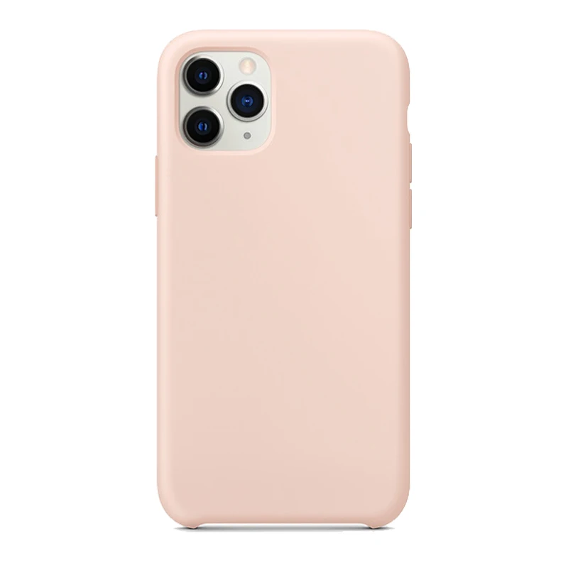 Премиум официальный силиконовый чехол для iPhone 11 Pro Max чехол с логотипом с коробкой для iPhone 6S 7 8 Plus XR XS Max чехол с логотипом s - Цвет: Pink Sand