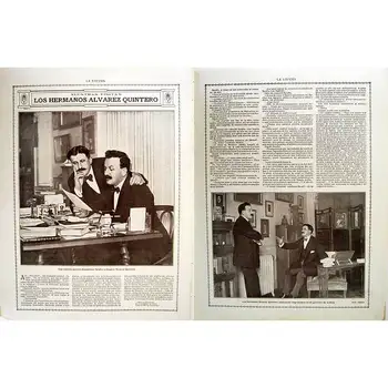 

Cutout Magazine Sphere 1916. Feature brothers Alvarez Quintero