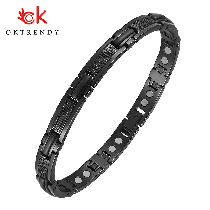 Магнитный браслет Oktrendy Couple из нержавеющей стали с застежкой крючком|Цепочки и