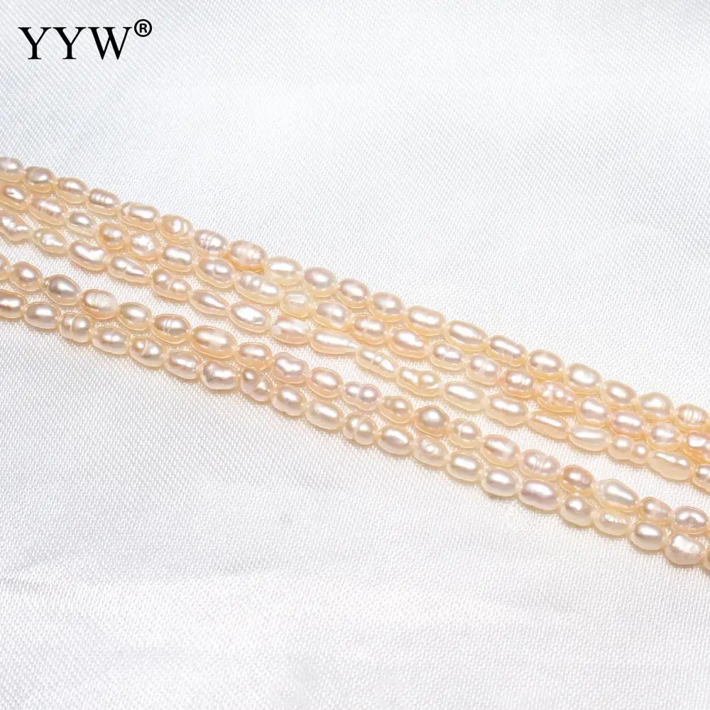 2-4mm Loose Pearl Beads Natural Cultured Baroque Freshwater Pearl Beads Nuggets Pearls Beads Jewelry 0.8mm 14.5-15 Inch