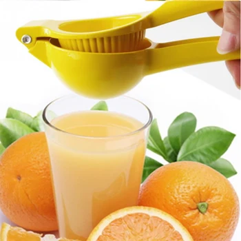 

New Style Aluminum Alloy Manual Fruit Juicer Squeezer Lemon Yellow Household Kitchen Tools Essential Orange Juice Making Gadgets