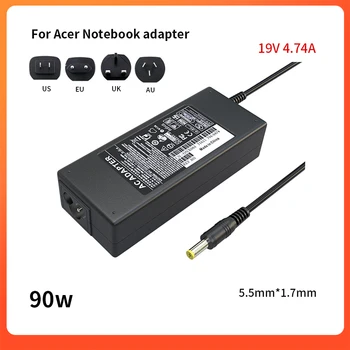 

For Acer 19v4.74A laptop power adapter 4741G 4750 4820 90W computer charger