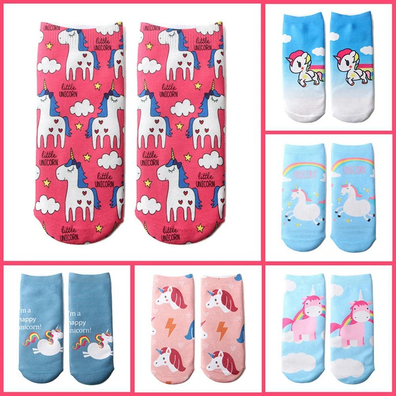 Calcetines de tobillo Algodón De corte bajo Dibujos animados de animales 3D