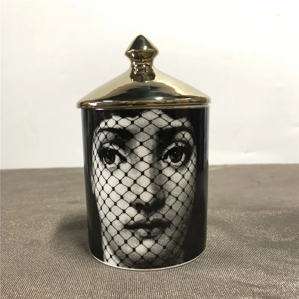 Подсвечник Fornasetti Lina, банка с человеческим лицом, канделябр, Ретро стиль, корзина для хранения, керамические кафе, украшение для дома, ювелирная коробка для хранения