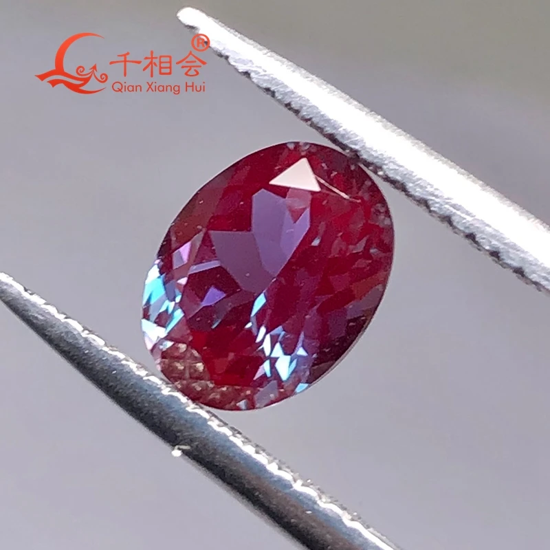 55Carat 14x9mm Alexandrite Loose Gemstone - Oval Sunlight Color Change Stone For Jewelry Making