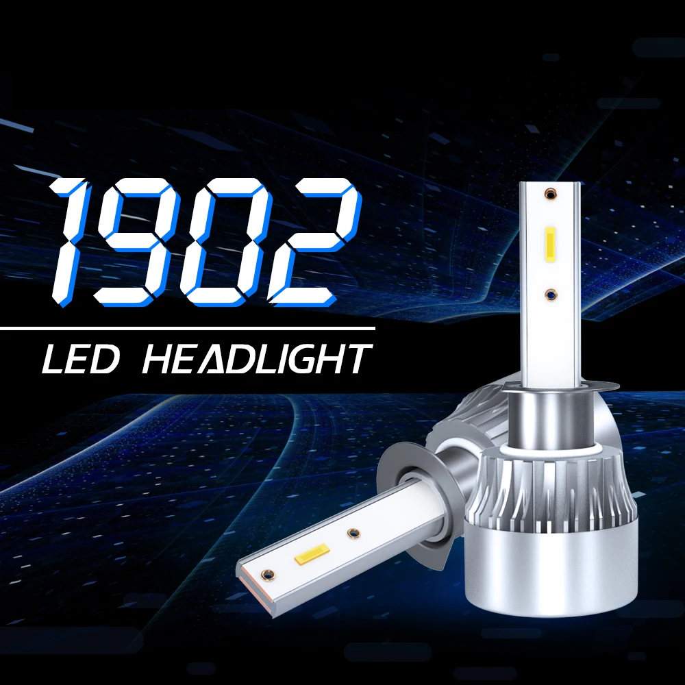 LED Headlight Bulbs H8 H9 H11 12V 9005 9006 H4 H7 H1 CSP Chips 72W 12000LM Mini Size Car LED Lamp 6000K LED Hot Sale