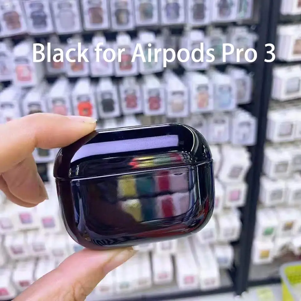 Покрытие твердый корпус для Apple AirPods Pro чехол противоударный наушник защитный чехол для Air Pods 1 2 зарядный чехол Аксессуары - Цвет: Blk for Airpods Pro