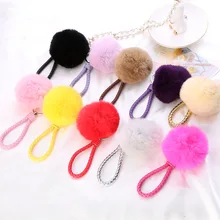 Напрямую от производителя DIY висячие украшения лисий мех мяч сумка Кролик Плюшевые аксессуары автомобильный брелок на шнурке пушистый шар