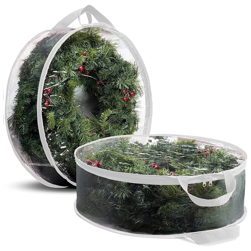 Christmas Wreath Storage Box 24 Inches Artificial Christmas Wreath