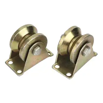 

2PCS V Type Sliding Gate Roller Steel V Groove Wheel Track Rail for Industrial Machine Sliding Door Hardware Access