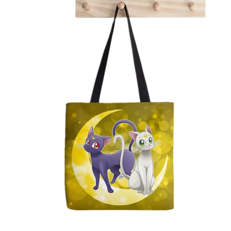 Shopper Lilac Bangs Crying Girl Tote Printed Tote Bag women Harajuku shopper handbag girl Shoulder shopping bag Lady Canvas Bag