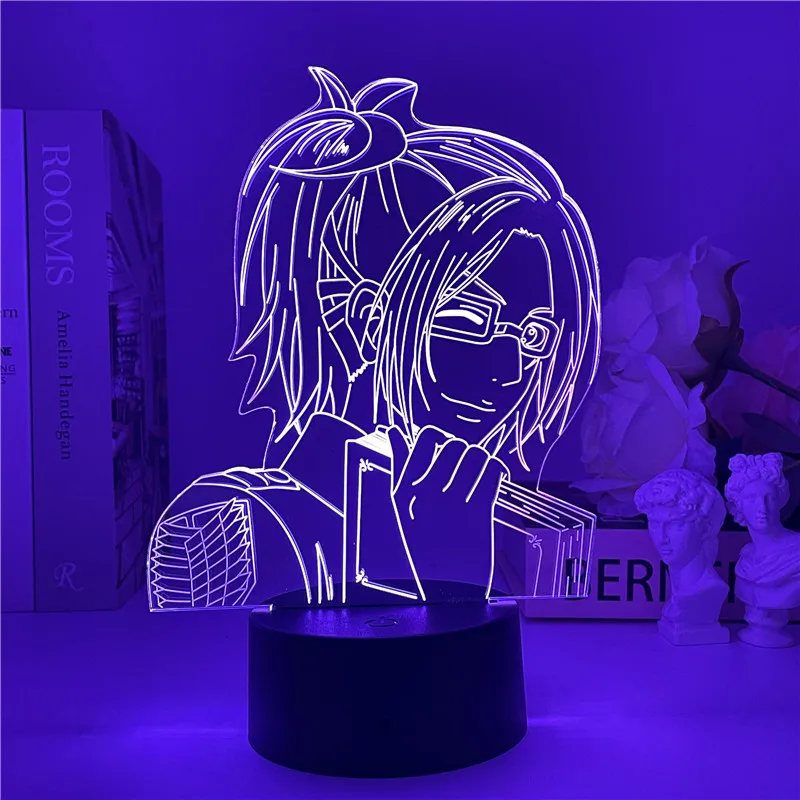 Anime 3d Light Attack on Titan Hange Zoe Lamp for Home Decor Birthday Gift Manga LED Night | Лампы и освещение