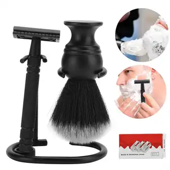 

Shaving Brush Razor Shaving Rack Razor Blade Men Shaving Set for Salon Family Hairdressing Beard Cleaning Barber Accessories