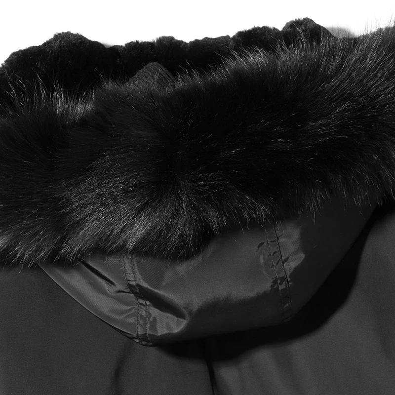 Натуральное меховое пальто подкладка из натурального кроличьего меха парка зимняя куртка мужская Лисий Мех Воротник теплые куртки размера плюс парки D-07-6700 MY1794
