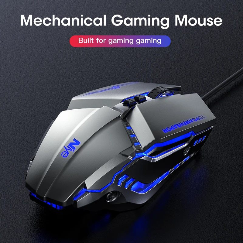 Ratón LED ergonómico para juegos por Cable de 3200 DPI, Mouse USB para Gamer G10 silencioso con Cable de retroiluminación para PC y portátil - Imagen 3