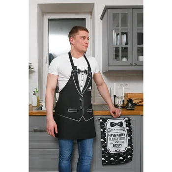 

Dolyan apron "Gentleman", 60 × 70 cm, 100% cotton, matting