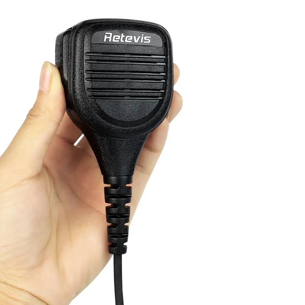 New Black Retevis 2 Pin Remote Speaker Mic for Retevis RT1/RT3/RT8/RT81 Kenwood TYT Baofeng UV5R Wouxun Two Way Radio
