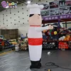Customized 2.5mH Inflatable Chef Air Dancer For Restaurant Decoration / Waving-Hand Cook Sky Dancer Balloons - BG-D0100 6