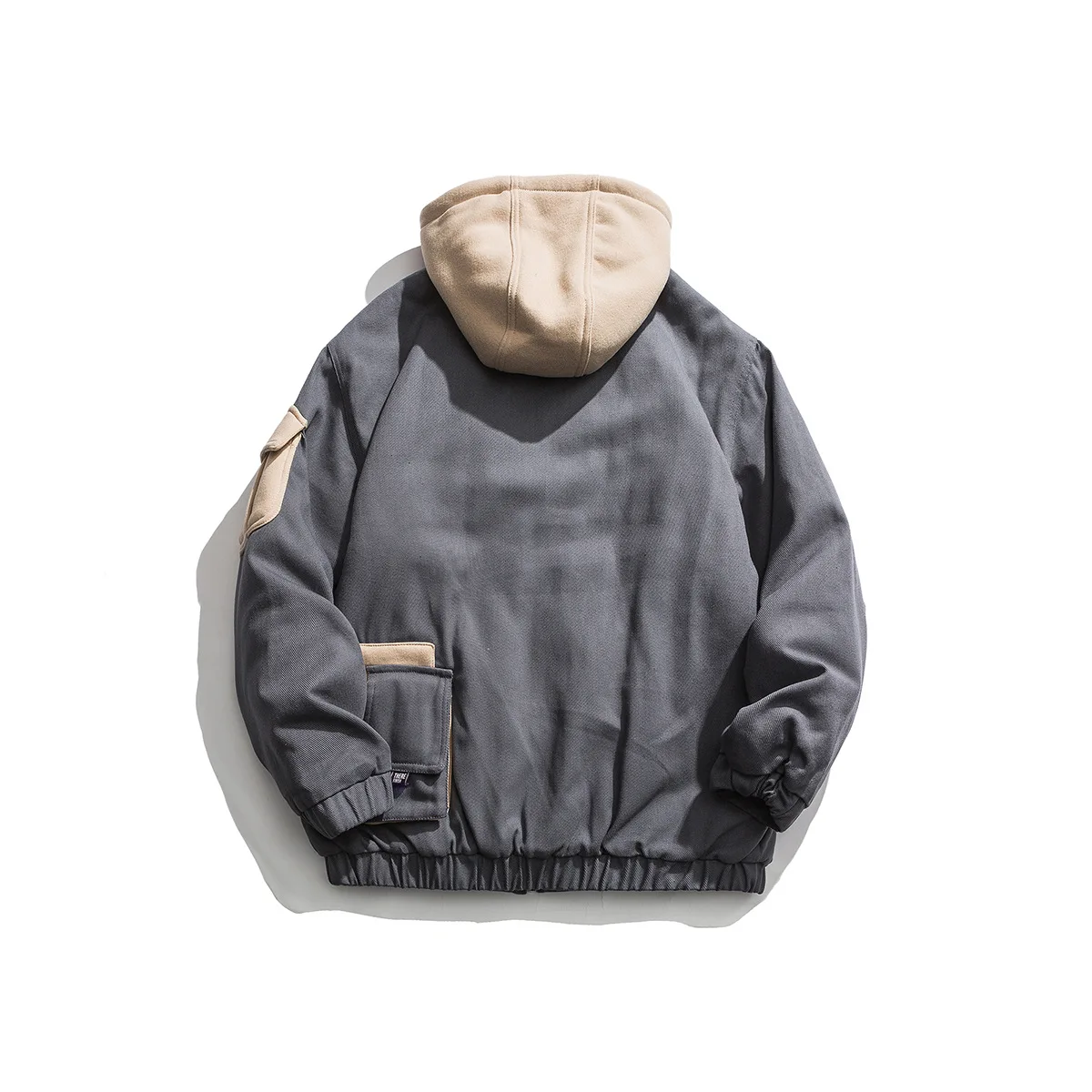 

Luoye luo ye 2019 Winter New Style Japanese-style Original chuang pin M Contrast Color Hooded Casual Cotton-padded Jacket M839