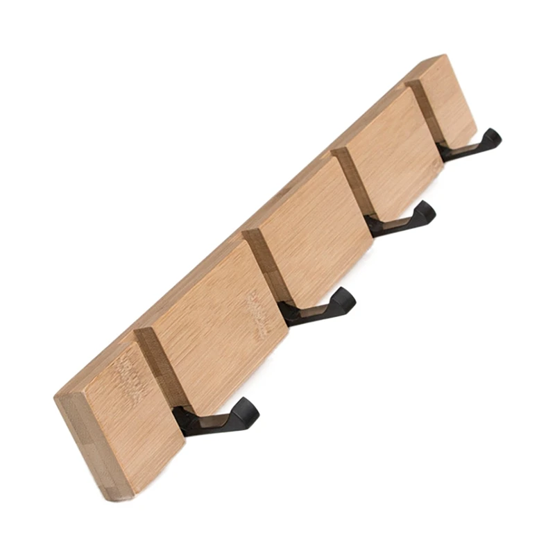 A4 Decorative Wooden Crochet Hooks Solid Wood Key Wall Hook Bathroom Wall Hanger With 2/3/4 Hook For Kitchen Living Room - Цвет: A4