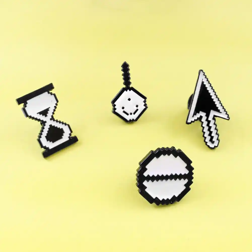 漫画モザイク矢印拡大鏡ガラスエナメル宝石類のギフト ブローチ Aliexpress