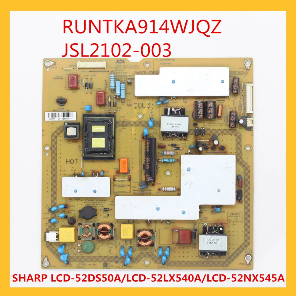 Блок питания RUNTKA914WJQZ JSL2102 003 для SHARP TV LCD 52DS50A RUNTK A914WJQZ 52LX540A Power Board|Печатные платы| |