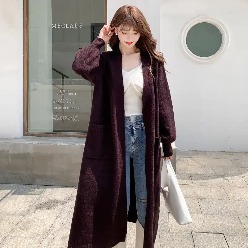 Cardigan Long Femmes Chandail Femme Surdimensionne Tricote Automne 2020 Vetements Hiver Automne Mode Coreenne Style Chaud Grande Taille Aliexpress