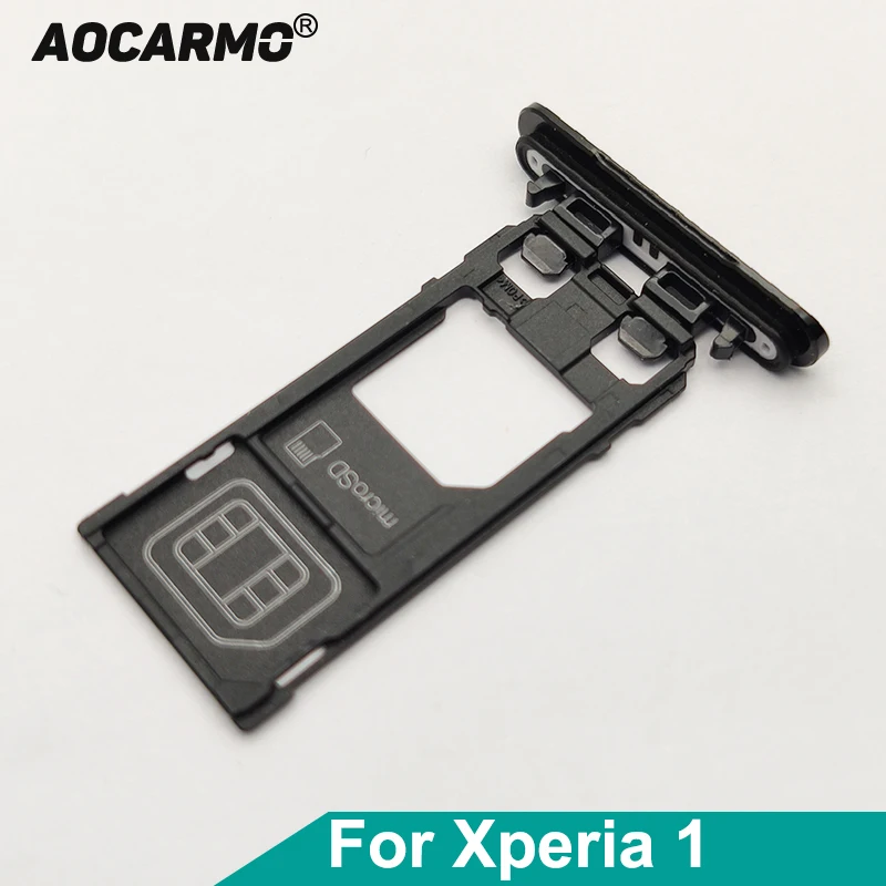 Aocarmo для Sony Xperia 1 / X1 XZ4 J9110 одна двойная память держатель Карт MicroSD ридер слот