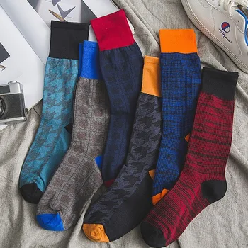 

Sock Geometric Men Cotton Mens Crew Socks Compression Happy Warm Cool Korean Novelty Casual Fashion Sporting Sokken Streetwear