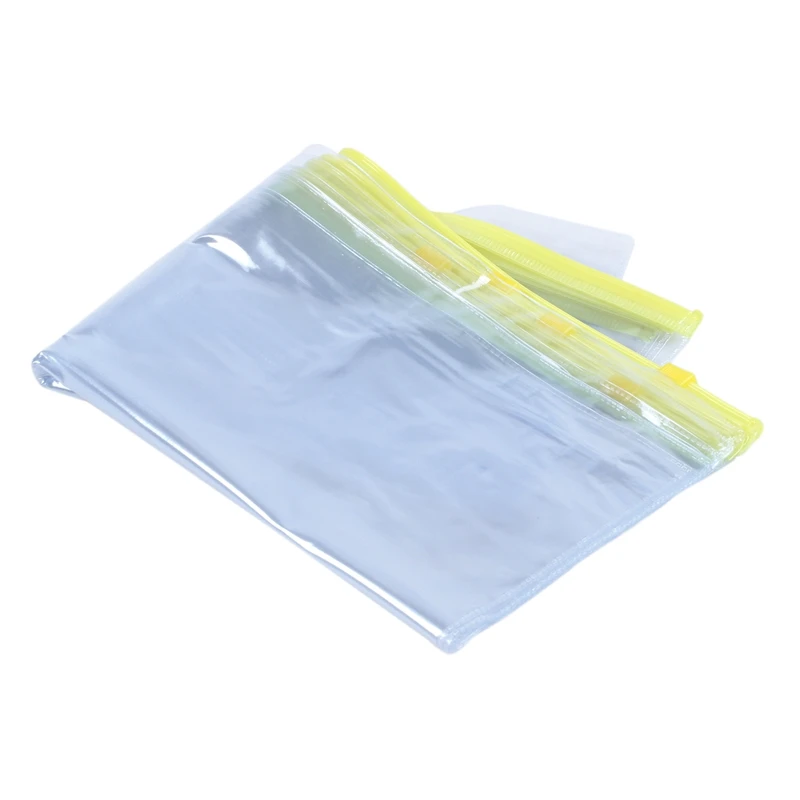 5 шт прозрачный пластиковый водонепроницаемый карандаш А4 файл бумаги Ziplock папки в виде сумок