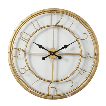 

Hot selling style creative iron wall clocks metal silent hanging clocks restaurant study decoration wall clocks modern clocks