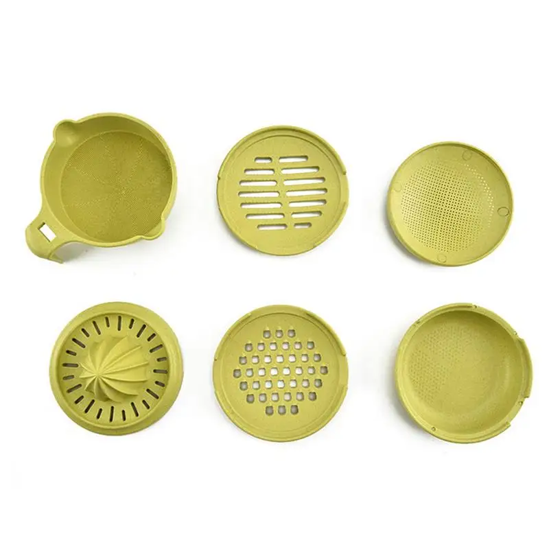1Set Portable Baby Feeder Food Processor Smasher Manual Grinding Bowl Manual Baby Food Grinder Kids Food Grinding Bowl Green
