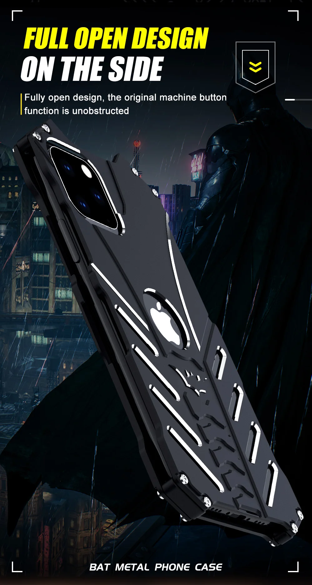 R-JUST чехол для iPhone 11 Pro Max чехол Бэтмен Броня сверхмощный металлический алюминиевый чехол для iPhone 6S 7 8 Plus X XR XS Max Capa