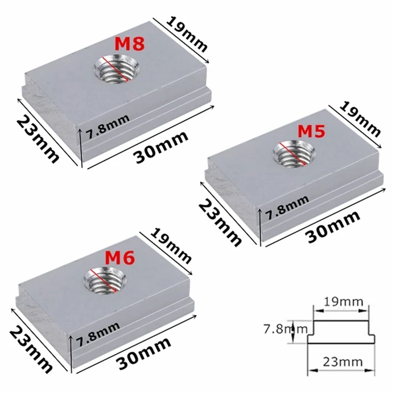 5pcs/10pcs M5/M6/M8 T track Slider Sliding Nut Woodworking Tool Jigs