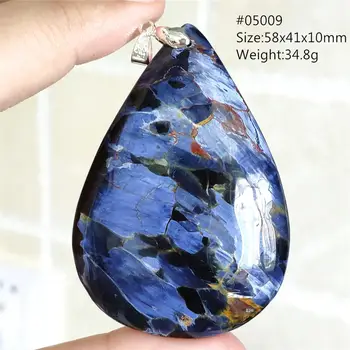 

Natural Blue Pietersite Pendant Women Men Chatoyant Cat Eye Pietersite Pendant Water Drop Oval From Namibia Healing AAAAAA