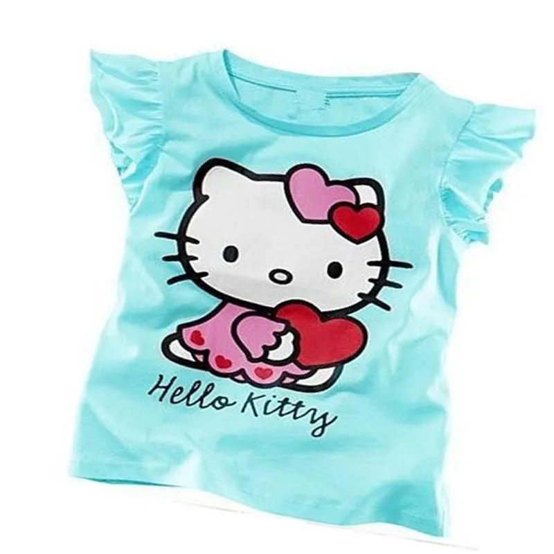 COSPOT/футболка с длинным рукавом для маленьких девочек «hello kitty»; летняя и Весенняя футболка для девочек; милые футболки для девочек; Новинка года; 30 - Цвет: Синий