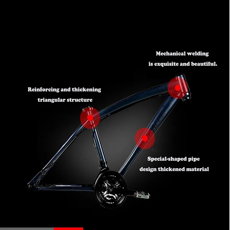 Top Mountain Bike Bicycle 21/24/27 Speed Double Disc Brake 26 Inch Male And Female Students One-Wheel Variable Speed Bicycle 2