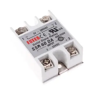 

60A 24V-380V 250V SSR-60 DA Solid State Relay Module 3-32V DC To AC
