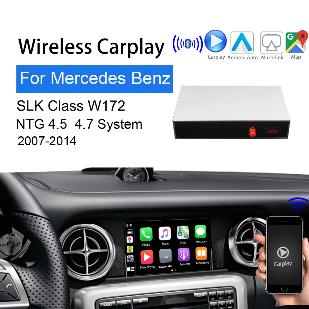 carplay Mercedes SLK Class W172 2007-2014 Support Maps navigation usb interface multimedia touch screen Auto Android Smart Reverse