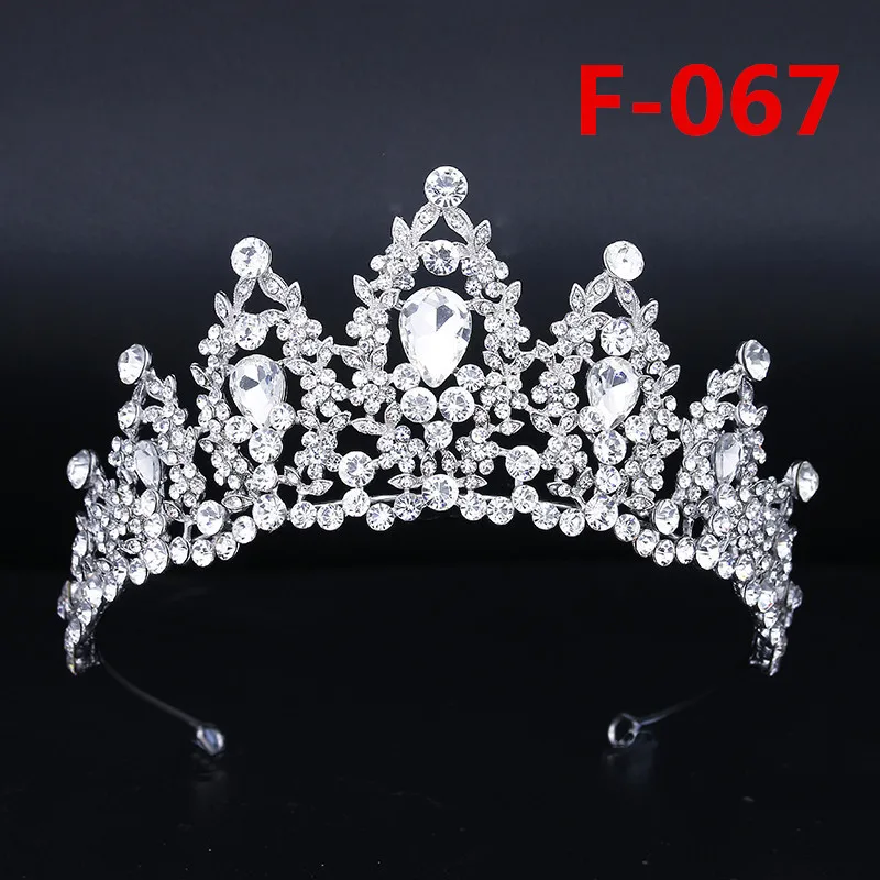 

Explosion New Style Europe And America Bride Large Crown Hair Clasp Cake Crown Headdress Princess Wedding Accessories