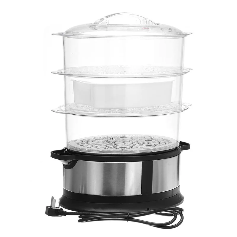 

Food Steamer Electric Steamer 800W 9L 3 Layers Electric Food Steamer Timer Household Kitchen Fish Cooking Machine Pot Cooker